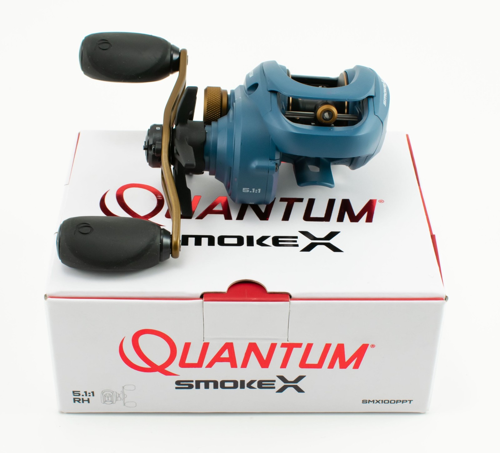 Quantum Smoke X Smx100Ppt 5.1:1 Gear Ratio Right Hand Baitcast Reel