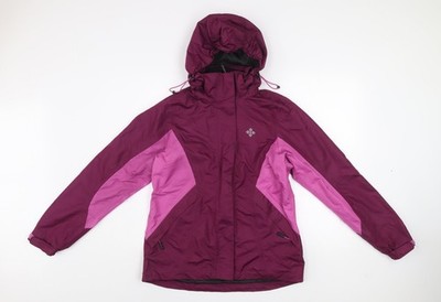 Crivit Damen lila wasserdicht Kapuze Outdoor Jacke Gr. 12