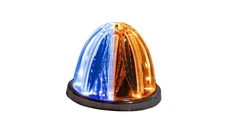Dual Revolution Watermelon Amber to Blue LED for Peterbilt Kenworth Volvo
