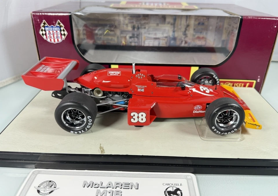Carousel 1 #4808 1/18 Scale McLaren M16 1977 Milwaukee 200 #38 Rick Mears w/ Box - Image 4 of 4