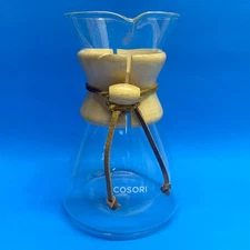 Cosori Pour Over Coffee Maker 8c Pot Brewer Birch Wood Harness Collar No Filter