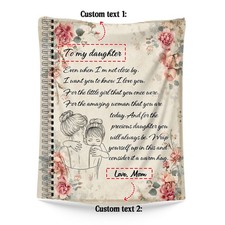 Personalized Letter To Daughter Blanket Christmas Gift Idea Birthday Gift