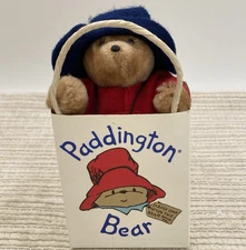 Paddington Bear Vintage 1987 Eden Miniature 5" Jointed In Bag Missing Handle