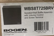 New Bogen Wall Baffle Speaker W/ Volume Control Model WBS8T725BRV