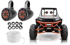 Pair KICKER 6.5" 390w LED Tower Rollbar Speakers For Polaris RZR/ATV/UTV/Cart