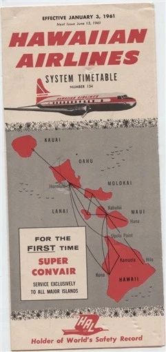 Timetable Hawaiian Airlines Collectibles for sale | eBay