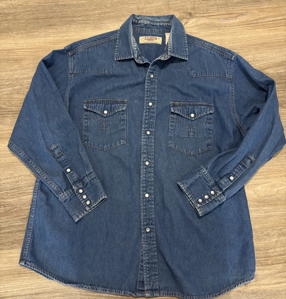 Big Mac Denim Casual Button-Down Shirts for Men for sale | eBay