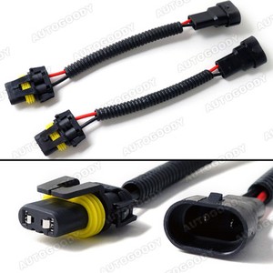 2X 9145 H10 9005 HB3 Wiring Harness Socket Wire Connector Plug