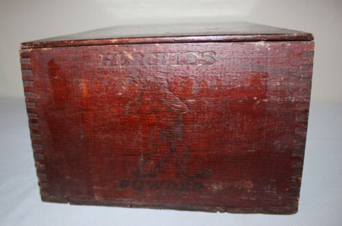 Vintage Antique Dovetailed Hercules Powder Explosive Wood Crate Box Lid - Picture 3 of 13