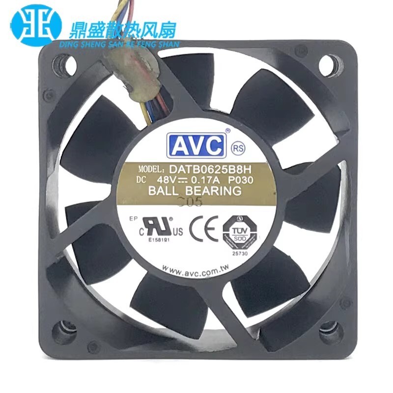 AVC DATB0625B8H 6025 DC48V 0.17A 6CM 4-Wire Cooling Fan