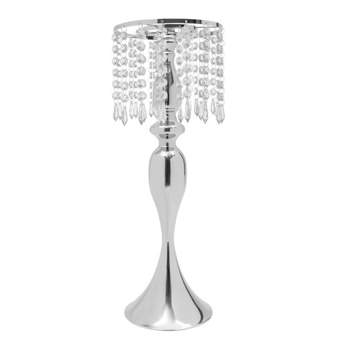 10 PCS Metal Silver Flower Vase Wedding Table Centerpieces Crystal Flower Stand - 第 8/23 張圖片