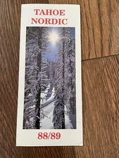Ski Resort Lake Tahoe Nordic Travel Brochure Photos Map Rates 1988-89