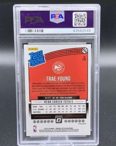 2018 Optic PREMIUM BOX #/249 Trae Young Rookie RC Prizm Holo Silver Scope PSA 9 - Picture 2 of 3