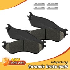 Front Ceramic Brake Pads w/Clips for Ford F-150 F-250 Dodge Ram 1500 Navigator