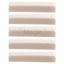 5pcs Slotted Bone Nut for 6-String LP Electric Guitar 43 x 6 x 8.5mm