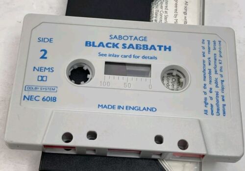 BLACK SABBATH SABOTAGE HEAVY METAL CASSETTE NEMS NEC 6018 England RARE Preowned - Picture 3 of 5