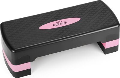Queenfit  Aerobic Stepper, Steppbrett, Steppbench, Step Trainer - 3-Stufen