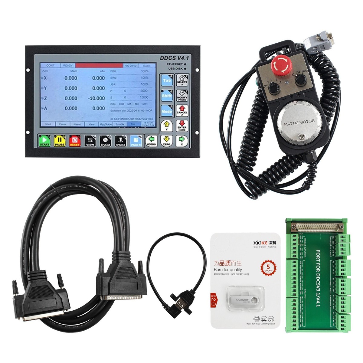 4 Axis 500KHz Offline System DDCS V4.1 PLC CNC Machine Controller+