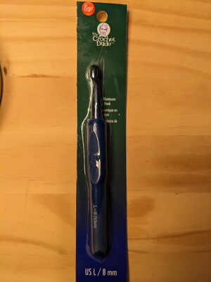 New Boye Aluminum Crochet Hook Size L 8mm  Ergonomic Handle The Crochet Dude