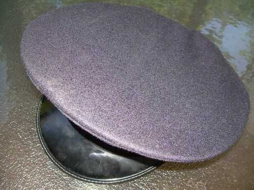 WWII German Look Black Milspec Italian Hat Wool Peaked Visor Officers Cap sizeXL - Picture 7 of 11