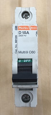 Merlin Gerin Circuit Breaker D15A   Multi 9   C60 