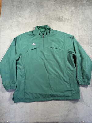 Oregon Ducks Adidas Track Jacket Adult 2XL Green Windbreaker Team Player Issued