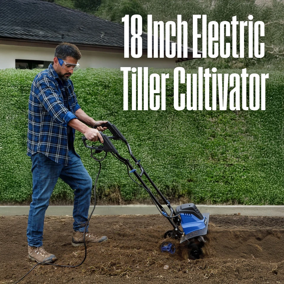 Sitio web caja abierta 18 pulgadas Cultivador de jardín eléctrico de 15 amperios Foto 2 de 4