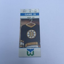 Biglietto Stub Hartford Whalers Vs Boston Bruins 19/03/91 1991 Dave Christian Goal