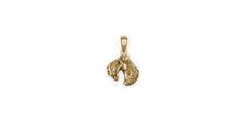 Kerry Blue Terrier Jewelry 14k Gold Handmade Kerry Blue Terrier Pendant  KB1H-PG