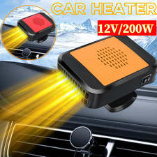 200W Portable Car Heater 12VDC Heating Cooling Windscreen Fan Defogger Defroster