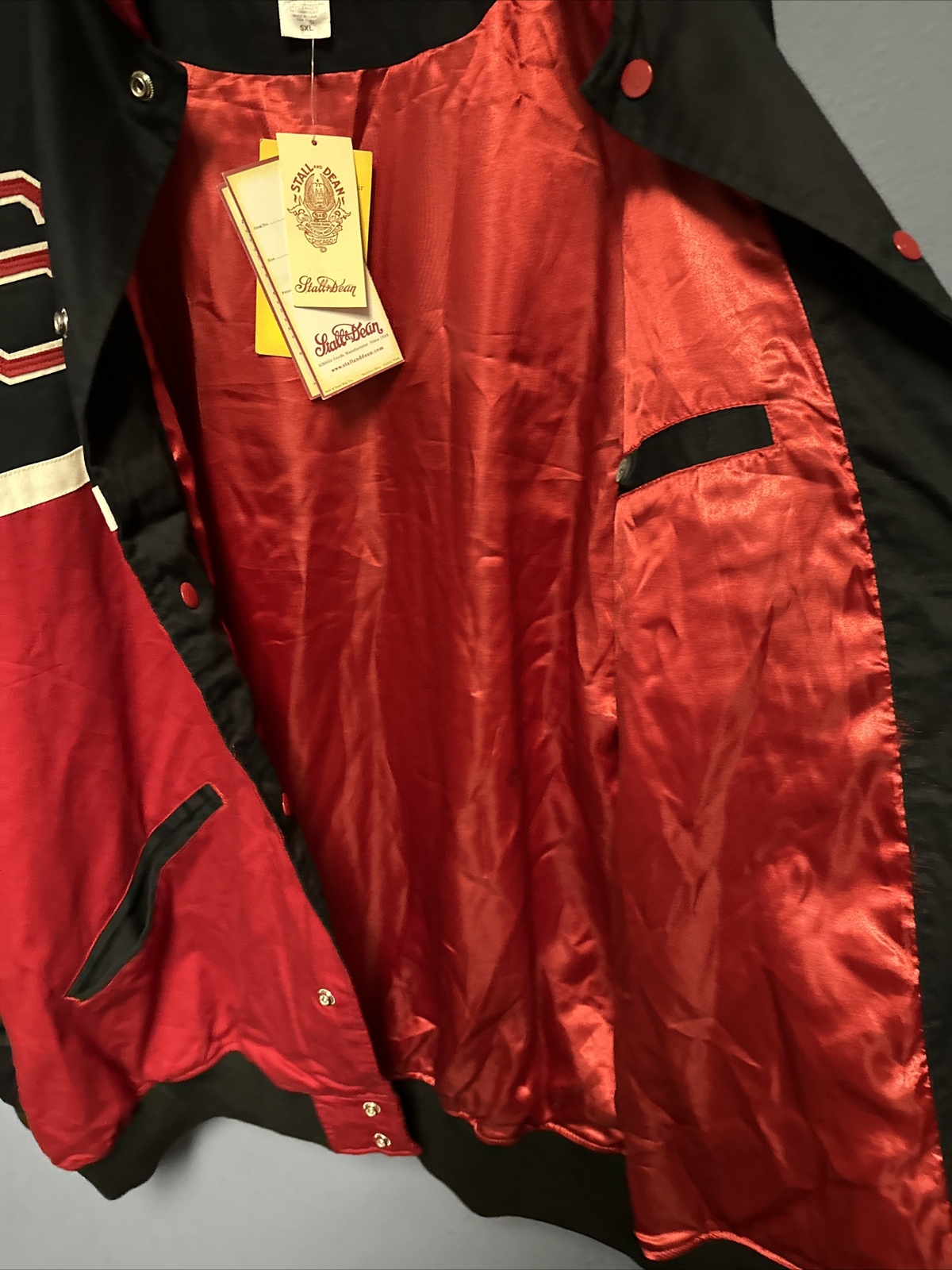 RARE STALL & DEAN CHICAGO ROCKETS AAFC FOOTBALL EXTRA BUTTONS JACKET MEN'S 5XL