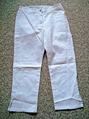 Stretch 6/8 Jeans,Caprihose,Stoffhose v.Couture Line,Gr.36.weiß,Neu, e0