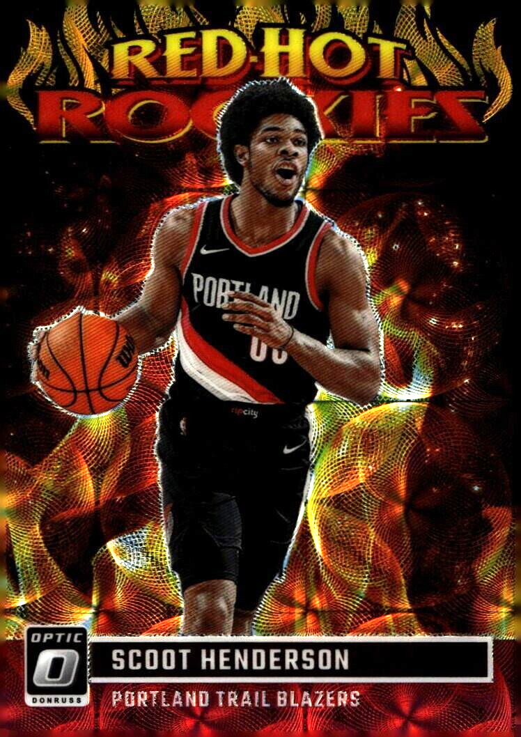 2023-24 Donruss Optic Scoot Henderson #9 RC Rookies Red-Hot Red Scope /99