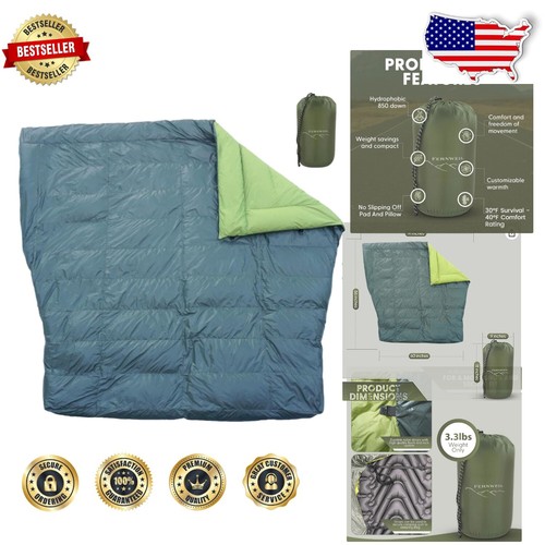 Premium 850 Down Double-Wide Sleeping Quilt - Ideal for All-Season Backpacking