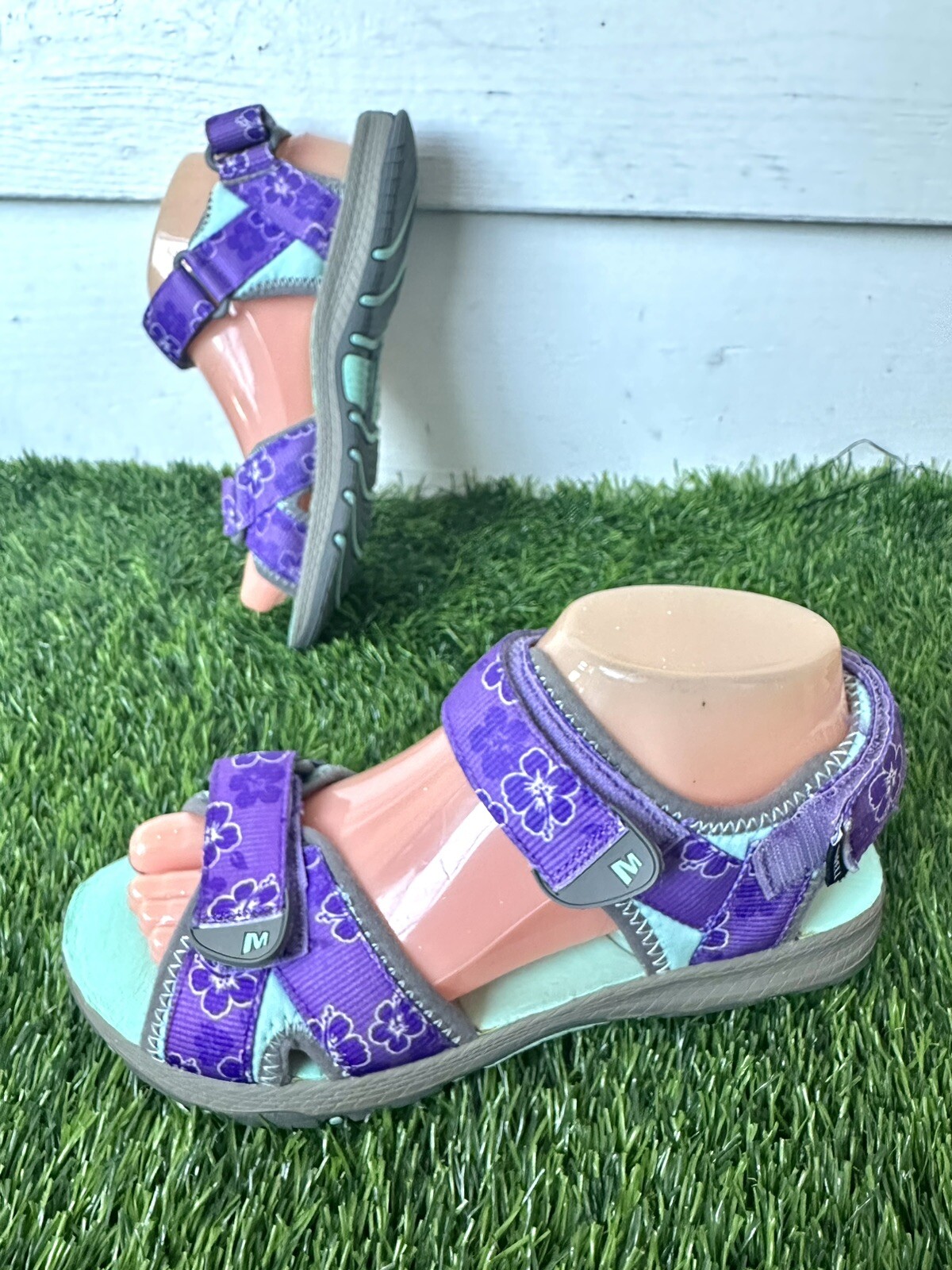 MERRELL Sandali viola regolabile punta aperta impugnatura selezionata