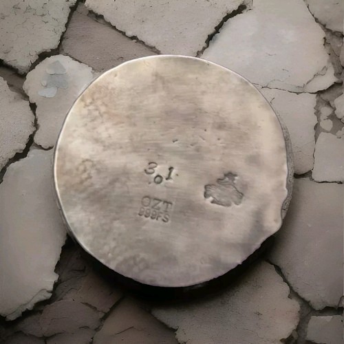 Louisiana nights Silver Poured Art 3.1 oz .999 Antiqued - 第 6/6 張圖片