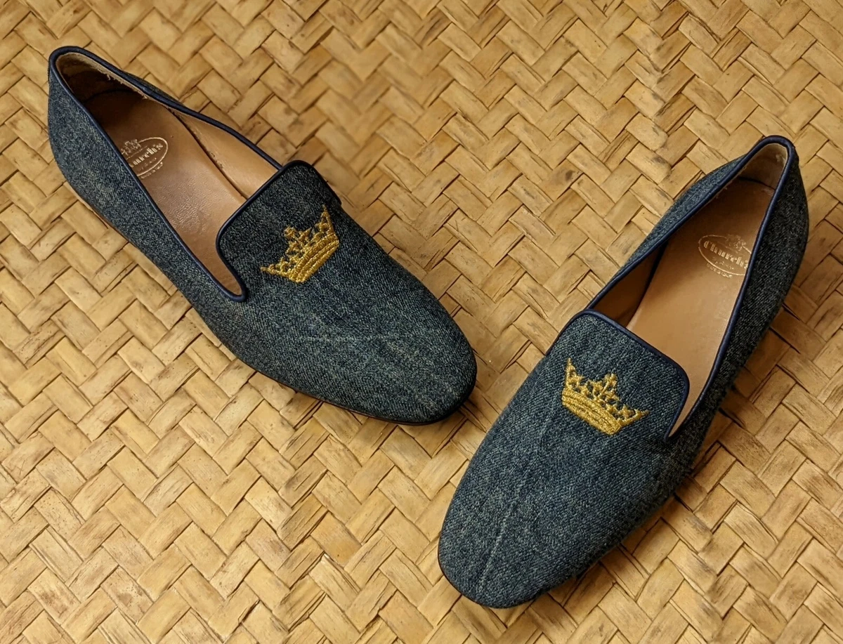 CHURCH S Sovereign Flora Denim Loafer Blue Size 37 EU 4 UK 5