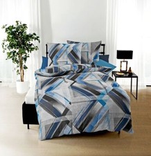 JACK by Kaeppel Fein Biber Bettwäsche 2tlg. Elevate Blau Saphir Anthrazit Silber
