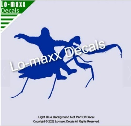 Bigfoot Praying Mantis Western Rodeo Ride Original Design Die Cut Vinyl Decal - Picture 14 of 20
