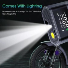 Compressore Ad Aria Portatile a Batteria Gonfiatore Pompa per Auto Moto Bici Ws - Miniatura 1