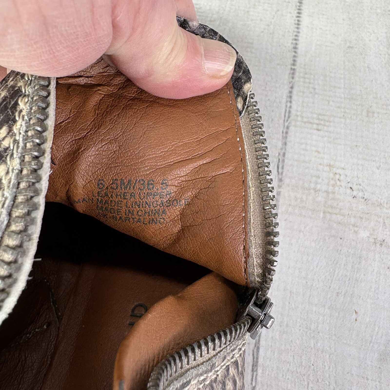 Lucky Brand  BARTALINO Python Snake Double Zip Bo… - image 20