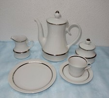 Schumann Arzberg, Kaffeeservice- Form 1975- Platinrand, Relief - Auswahl
