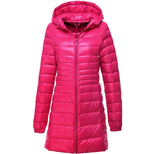 Women's Down Jacket 90% Duck Down Coat Ladies Hoodie Long Hooded Jacket S-6XL - Picture 4 of 27