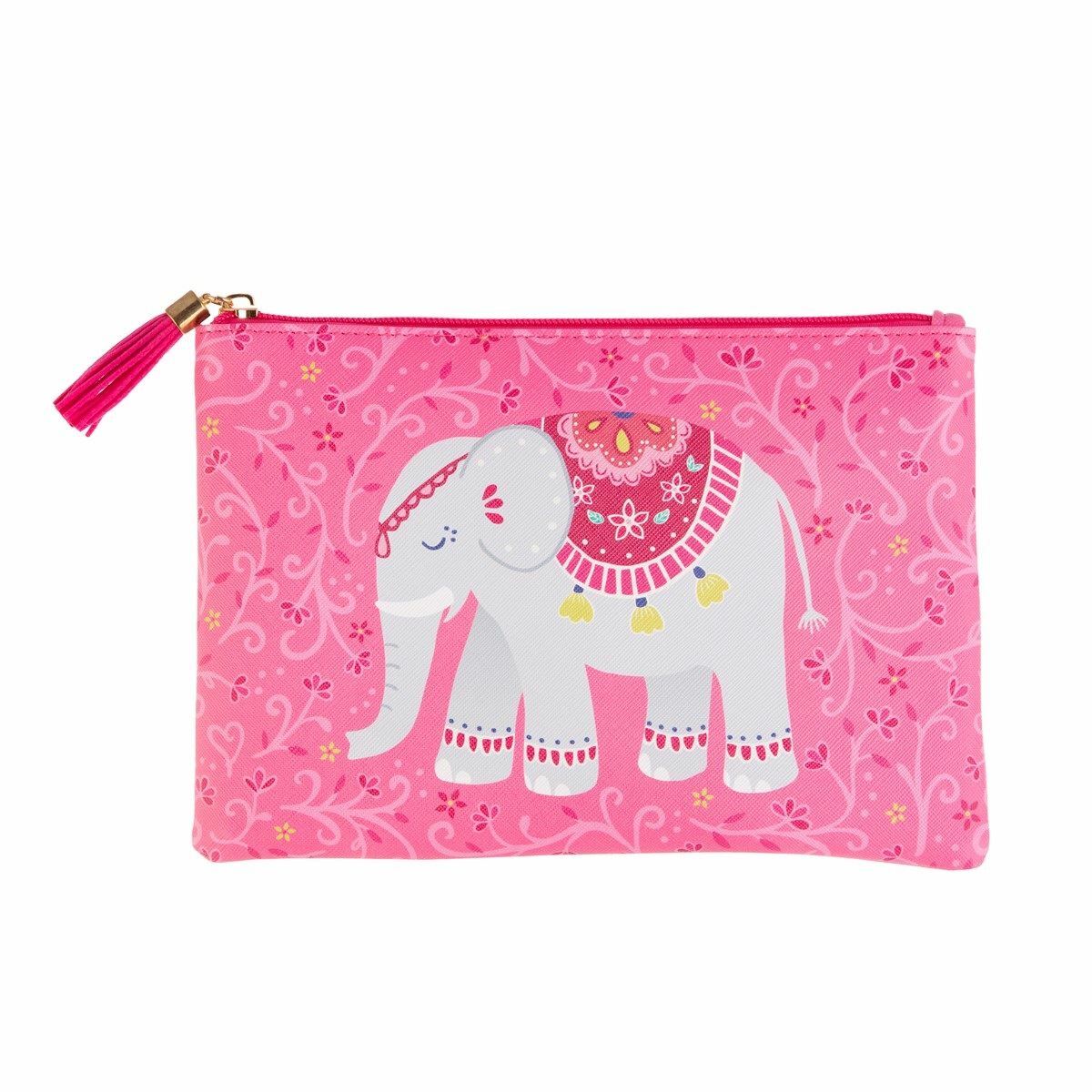 Make-Up Bag Elephant Mandala Pink Pouch Girls Toiletry Organiser Sass & Belle