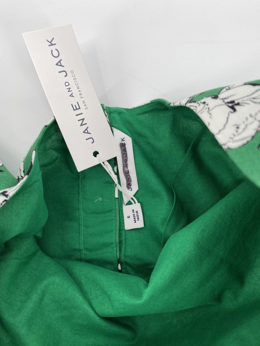 NEW Janie & Jack Girls Dark Green Floral Special Occasion Dress Size 6 -  $79 | eBay