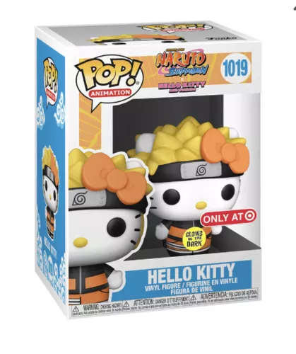Funko Pop!  Target Exclusive Naruto Hello Kitty #1019 Glow In The Dark