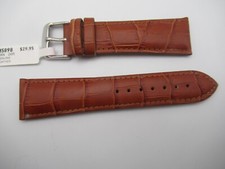 24MM Tan Genuine Leather Men's Watch Band. Hadley Roma