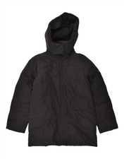 Sergio Tacchini Womens Hooded Padded Jacket It 44 Medium Black Bc67