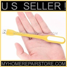 US SELLER  YELLOW  FLEXIBLE  USB  LED LIGHT  4 COMPUTER  KEYBOARD  LAPTOP  PC  POWER BANK