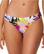 Bar III Womens Paradise Garden Tab-Side Hipster Bikini Bottoms Size Large New
